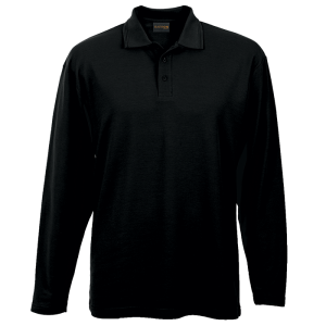 175g Pique Knit Long Sleeve Golfer Mens
